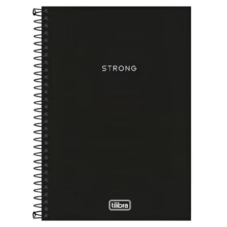 Caderno Universitario Neon Preto Strong 1M 80Folhas Tilibra
