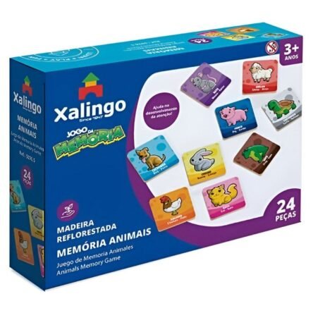 Jogo Da Memoria Animais 24 Pecas Xalingo