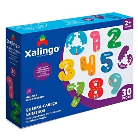 Jogo Educativo Quebra Cabeca Dos Numeros 30 Pecas Xalingo