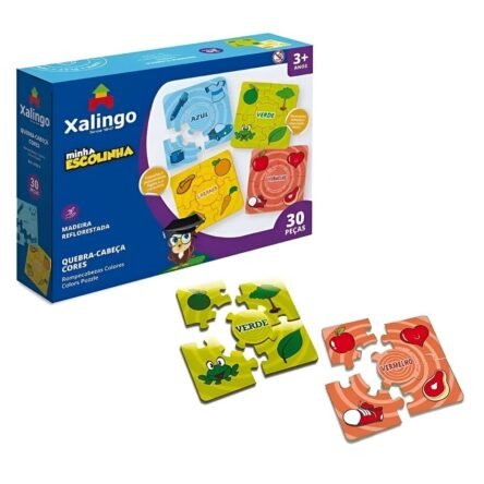 Jogo Educativo Quebra Cabeca Cores Minha Escolinha Xalingo