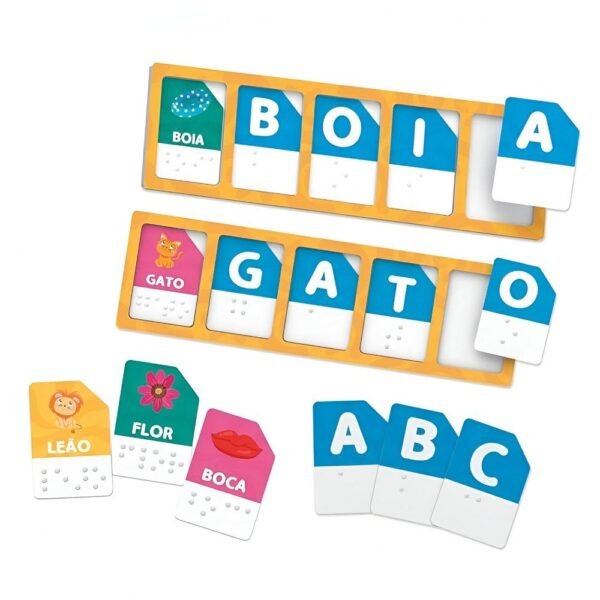 Jogo Quebra Cabeca Encaixe Aprendendo Braile Xalingo - Imagem 2