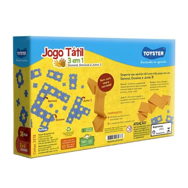 Jogo Tatil 3 Em 1 Dominio Encaxe E Junte +4 Anos Toyster - Imagem 2