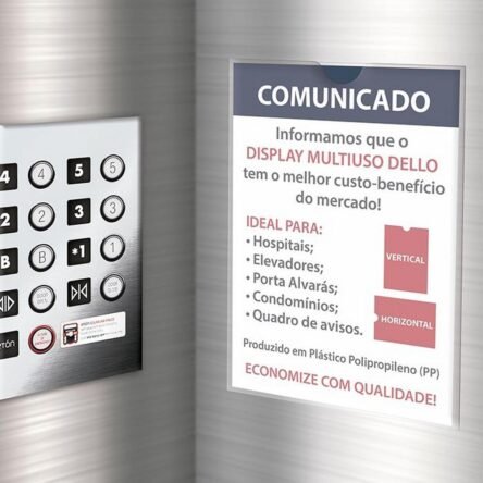 Kit 10 Quadros De Avisos Flexivel Cristal A4 Dello