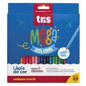 Lapis De Cor Mega Soft Color 24 Cores Tris