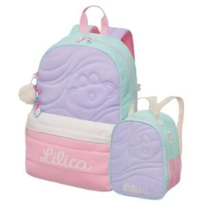Kit Mochila De Costa Lilica Ripilica LovIt Creamy +Lancheira