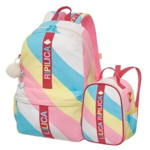 Kit Mochila De Costas Lilica Lov It Vibrant +Lancheira