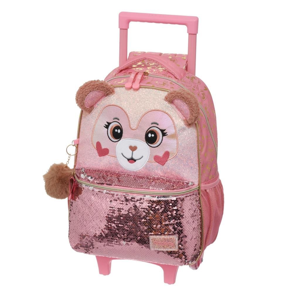 Kit Mochila De Rodinha E Alca Pack Me Teddy Bear +Lancheira - Imagem 3