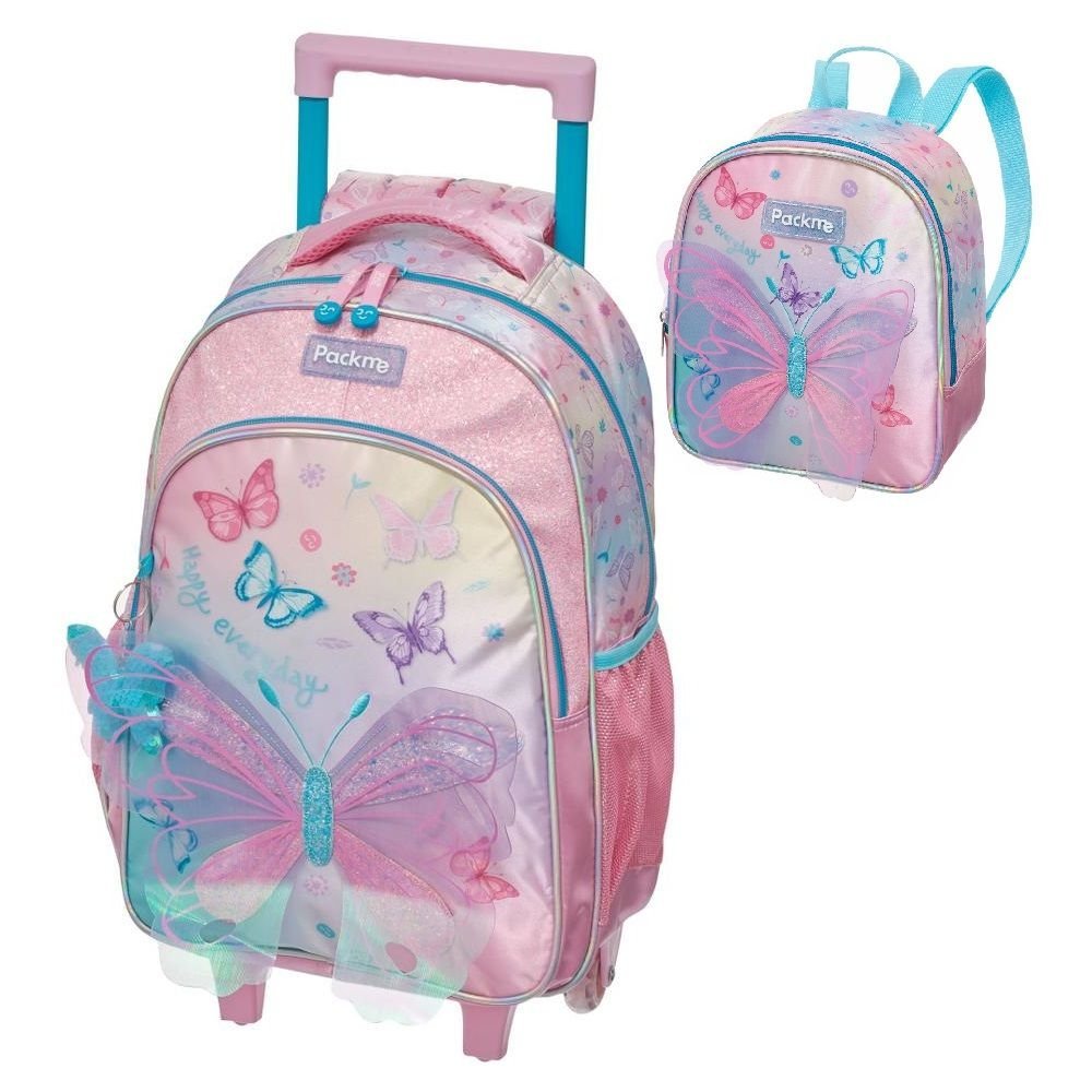 Kit Mochila De Rodinha E Alca Pack Me Wings +Lancheira - Imagem 2