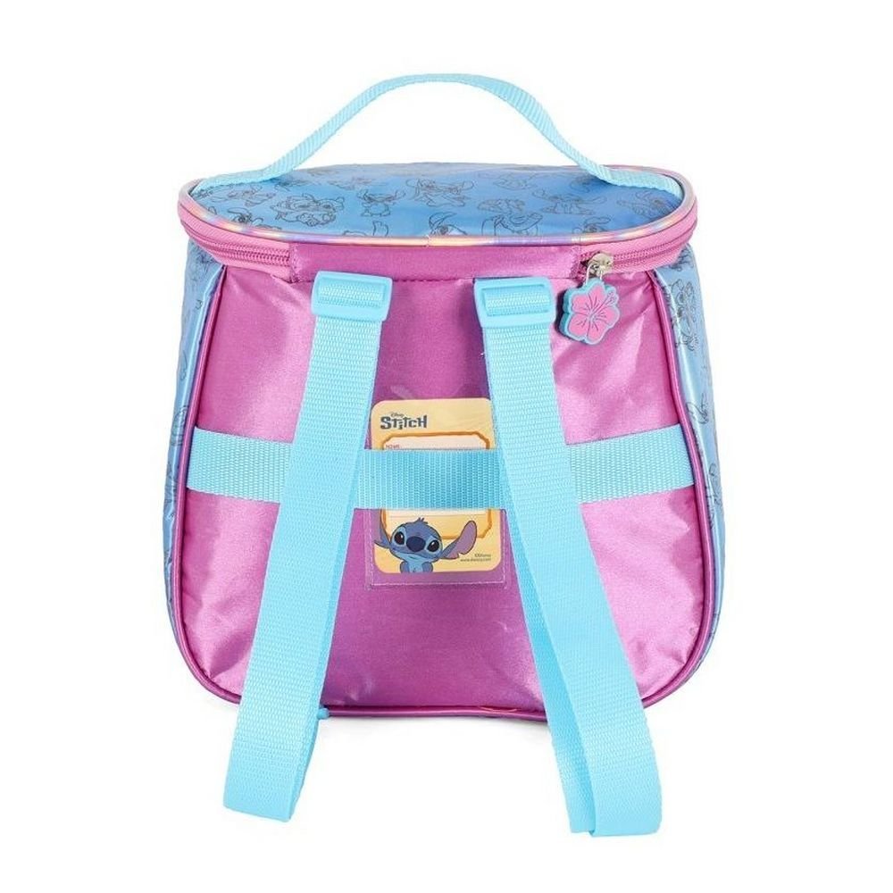Kit Mochila De Rodinha E Alca Stitch Rainbow Roxo +Lancheira - Imagem 10