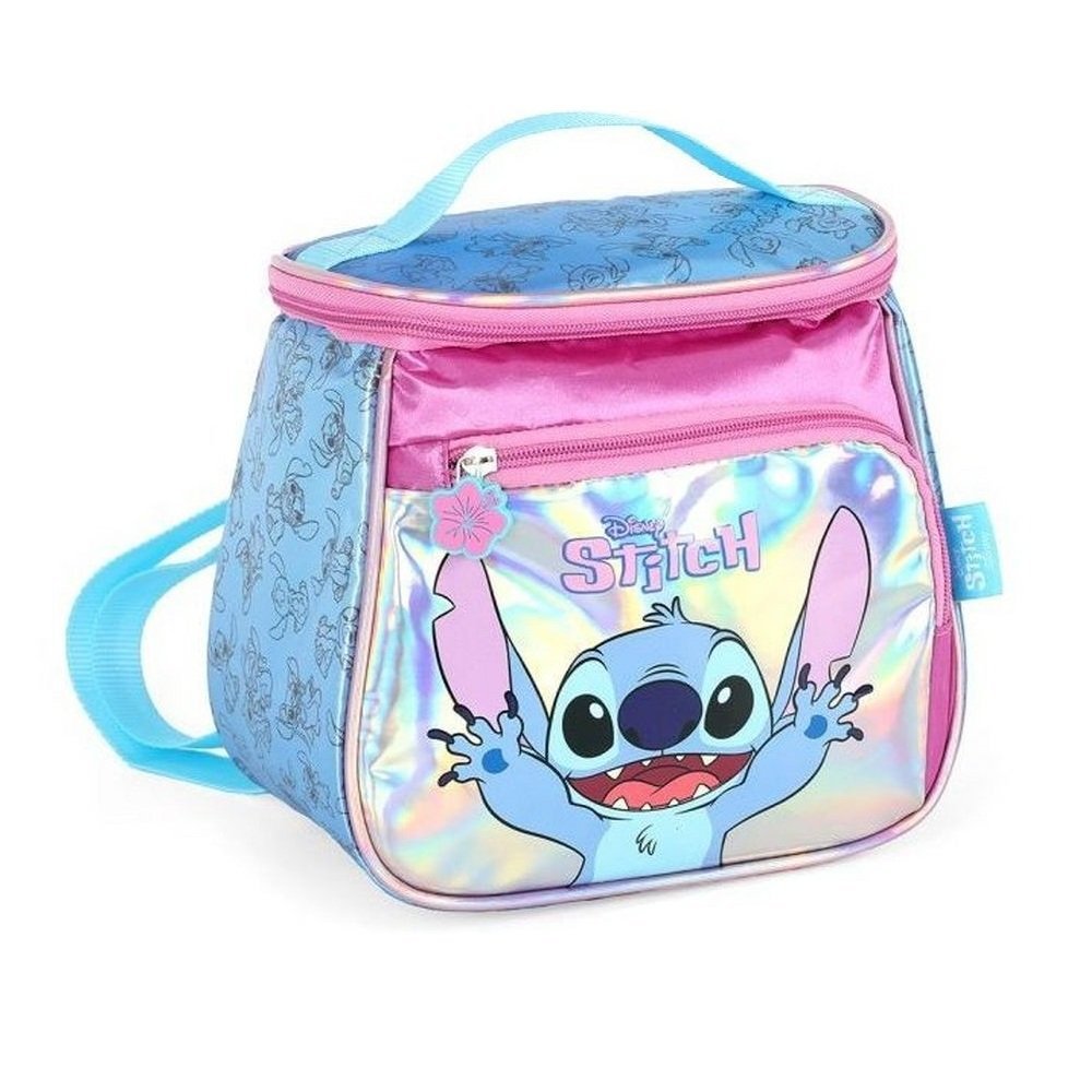 Kit Mochila De Rodinha E Alca Stitch Rainbow Roxo +Lancheira - Imagem 8