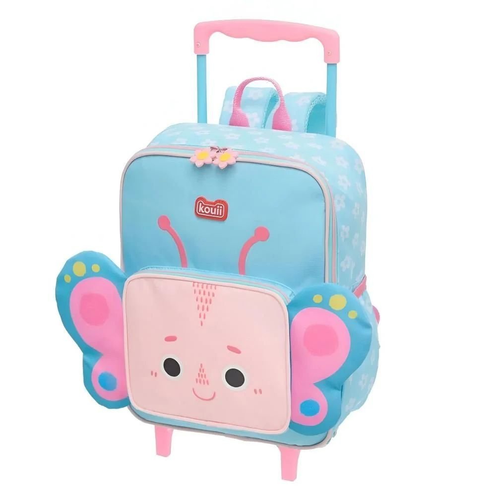 Kit Mochila De Rodinha Kouii Filhotiis Borboleta +Lancheira - Imagem 2