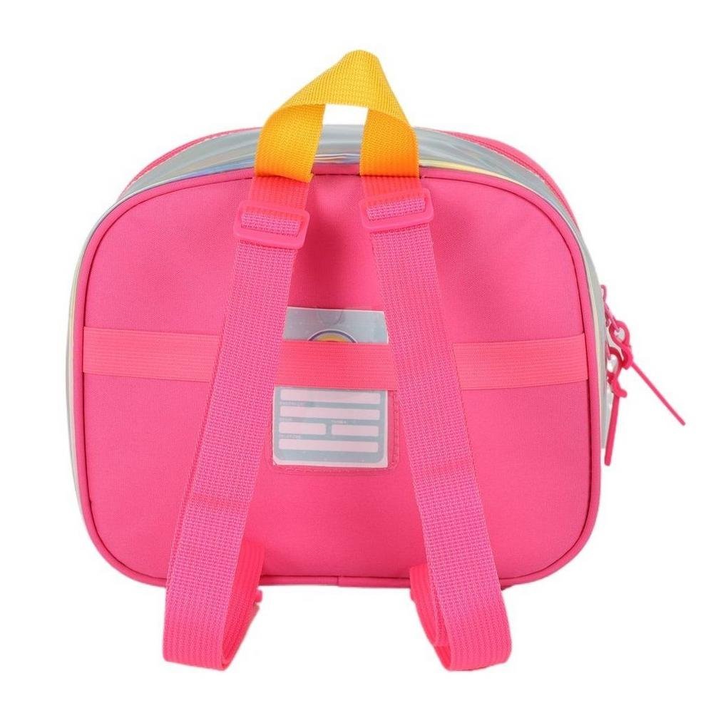 Kit Mochila De Rodinha Rainbow Holografica Prata +Lancheira - Imagem 8