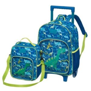 Kit Mochila De Rodinha Tiptop Floresta Jurassica +Lancheira