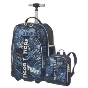 Kit Mochila De Rodinha Tubo Tigor Lov It Street +Lancheira