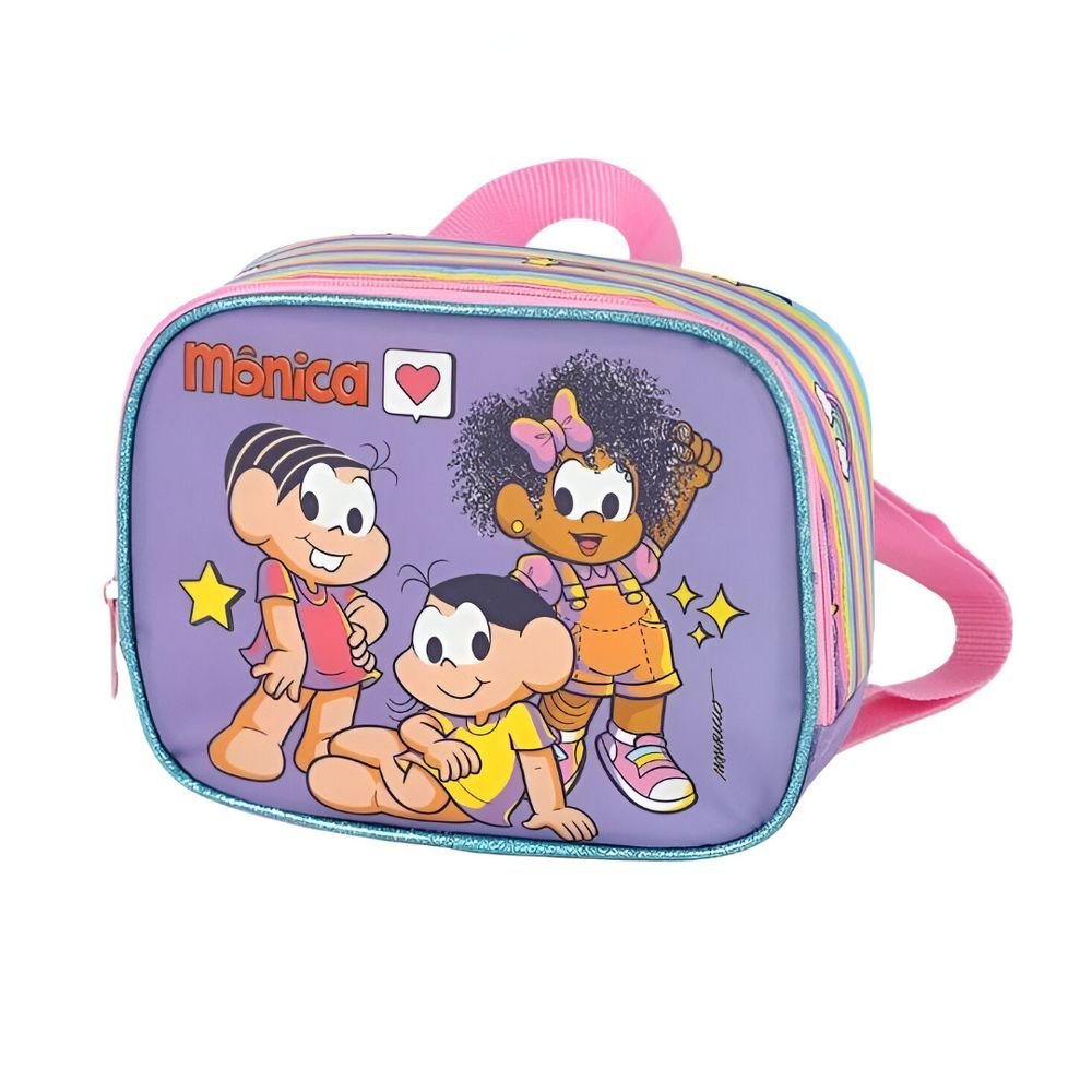 Kit Mochila De Rodinha Turma Da Monica Amigas +Lancheira - Imagem 7
