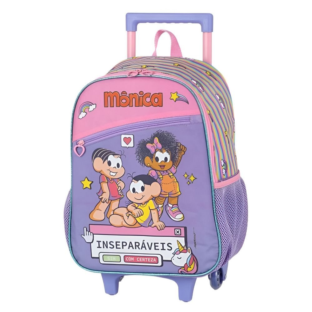 Kit Mochila De Rodinha Turma Da Monica Amigas +Lancheira - Imagem 2