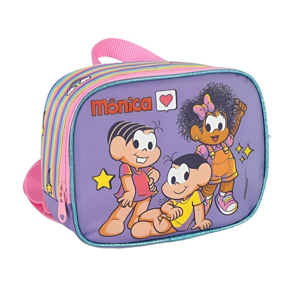 Kit Mochila De Rodinha Turma Da Monica Amigas +Lancheira - Imagem 8