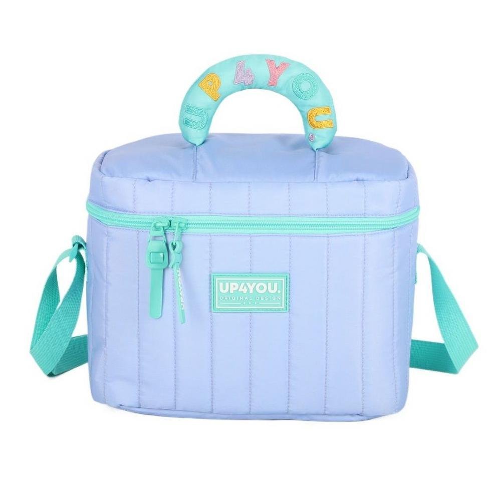 Kit Mochila De Rodinha UP4YOU Bolinha Pompom Lilas+Lancheira - Imagem 7