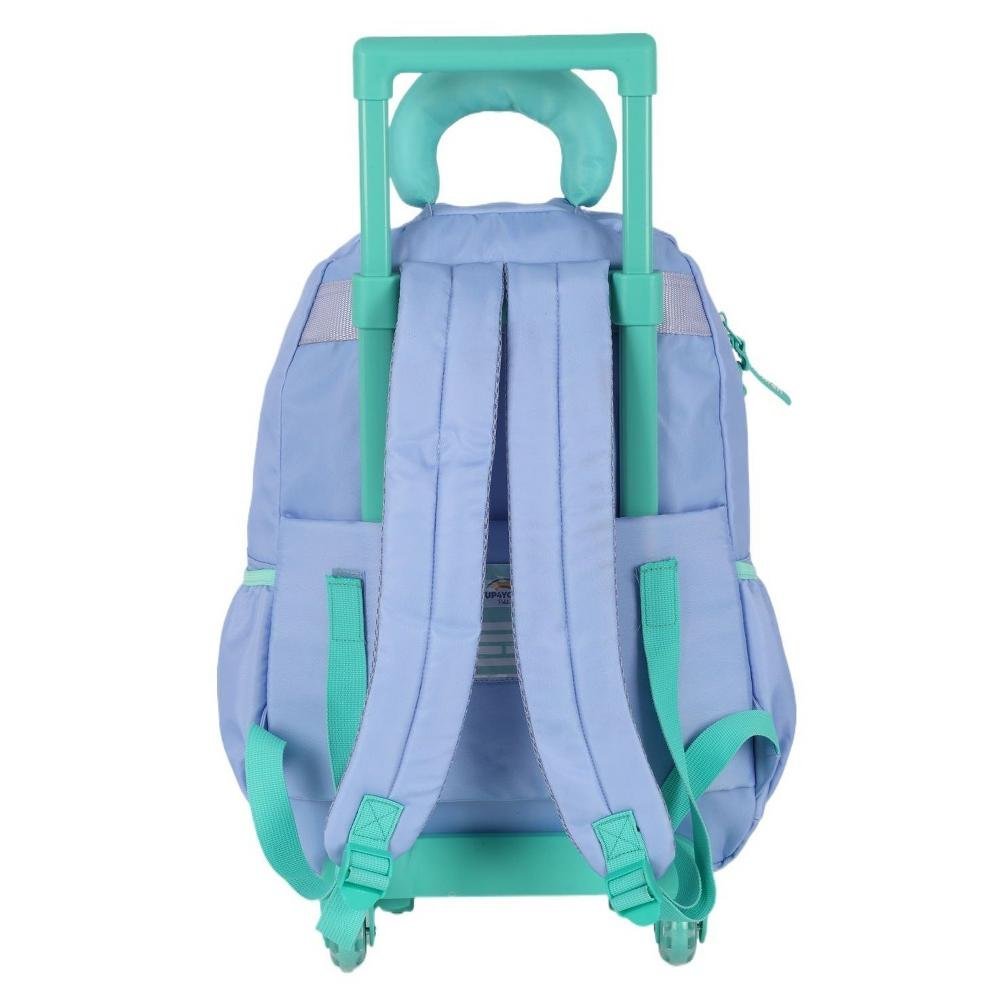 Kit Mochila De Rodinha UP4YOU Bolinha Pompom Lilas+Lancheira - Imagem 6