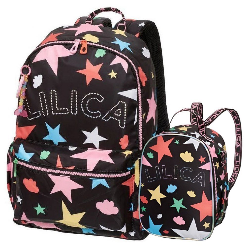 Kit Mochila De Costa Lilica Ripilica Lovit Prisma +Lancheira