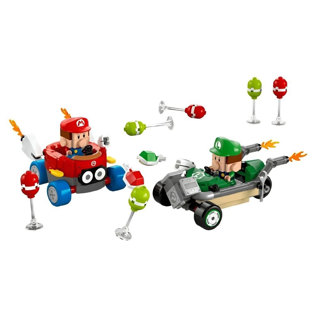 Lego Super Mario Kart Mario Bebe Contra Luigi Bebe 72034 - Imagem 2