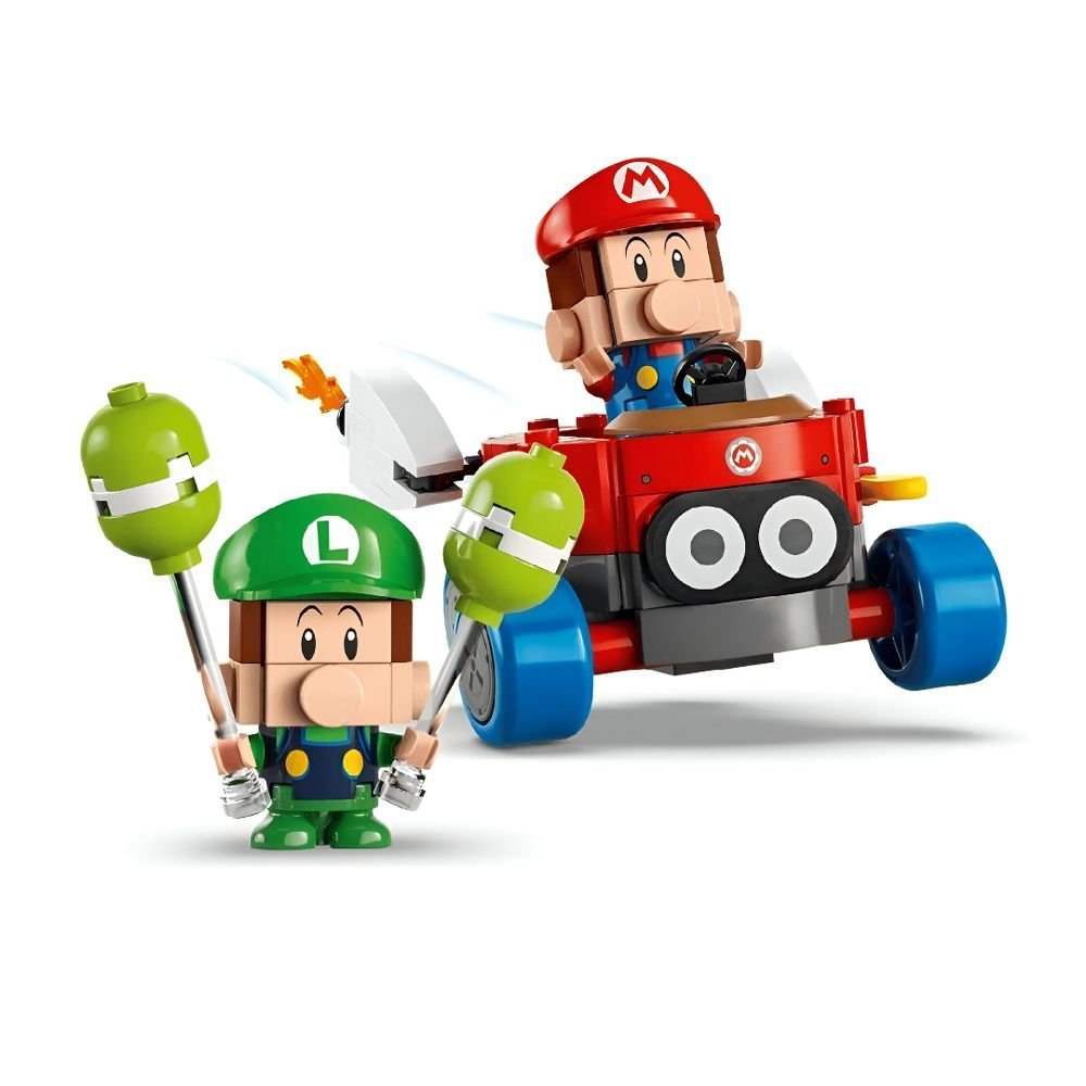 Lego Super Mario Kart Mario Bebe Contra Luigi Bebe 72034 - Imagem 6