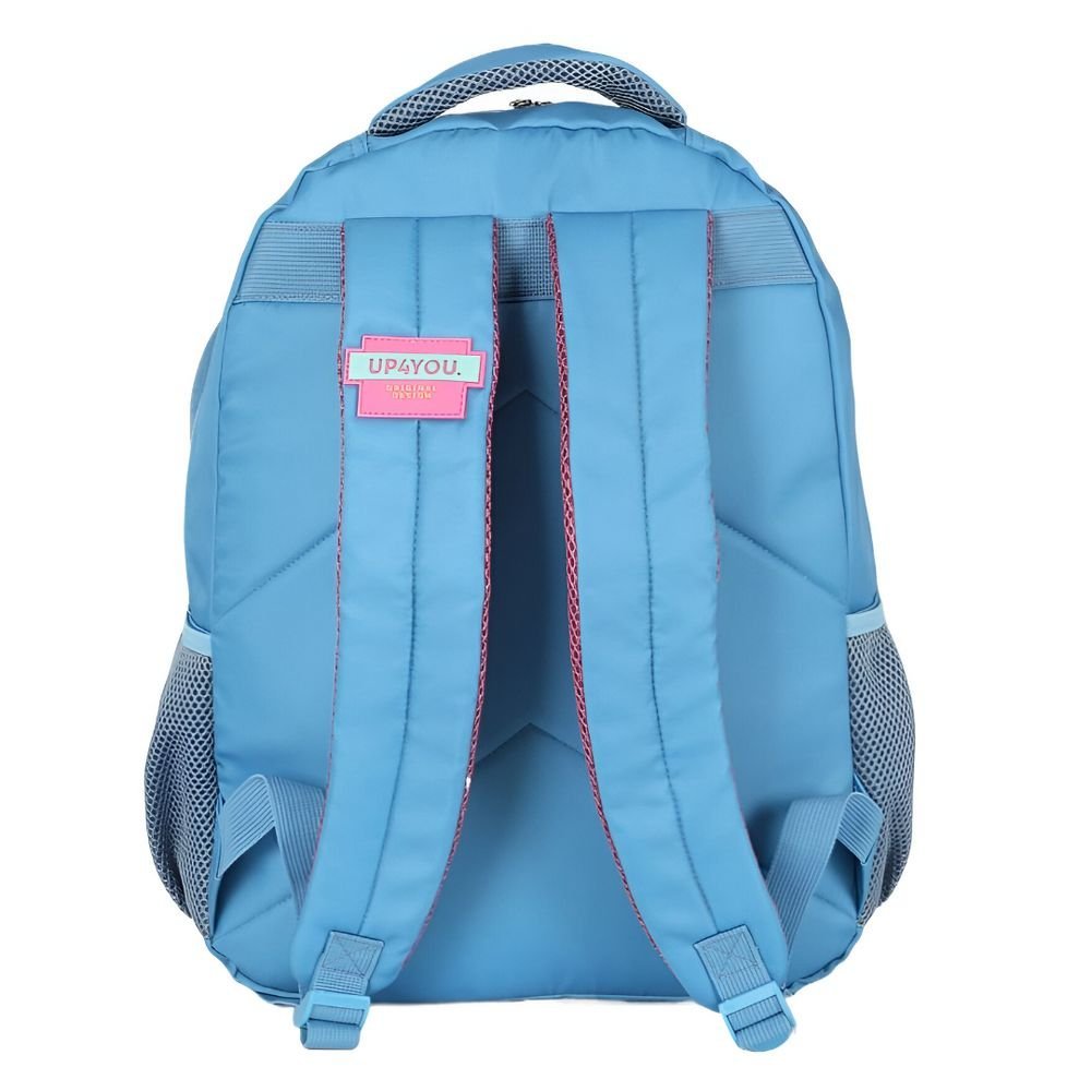 Mochila De Costas Infantil Stitch Peluciada Azul Luxcel - Imagem 5