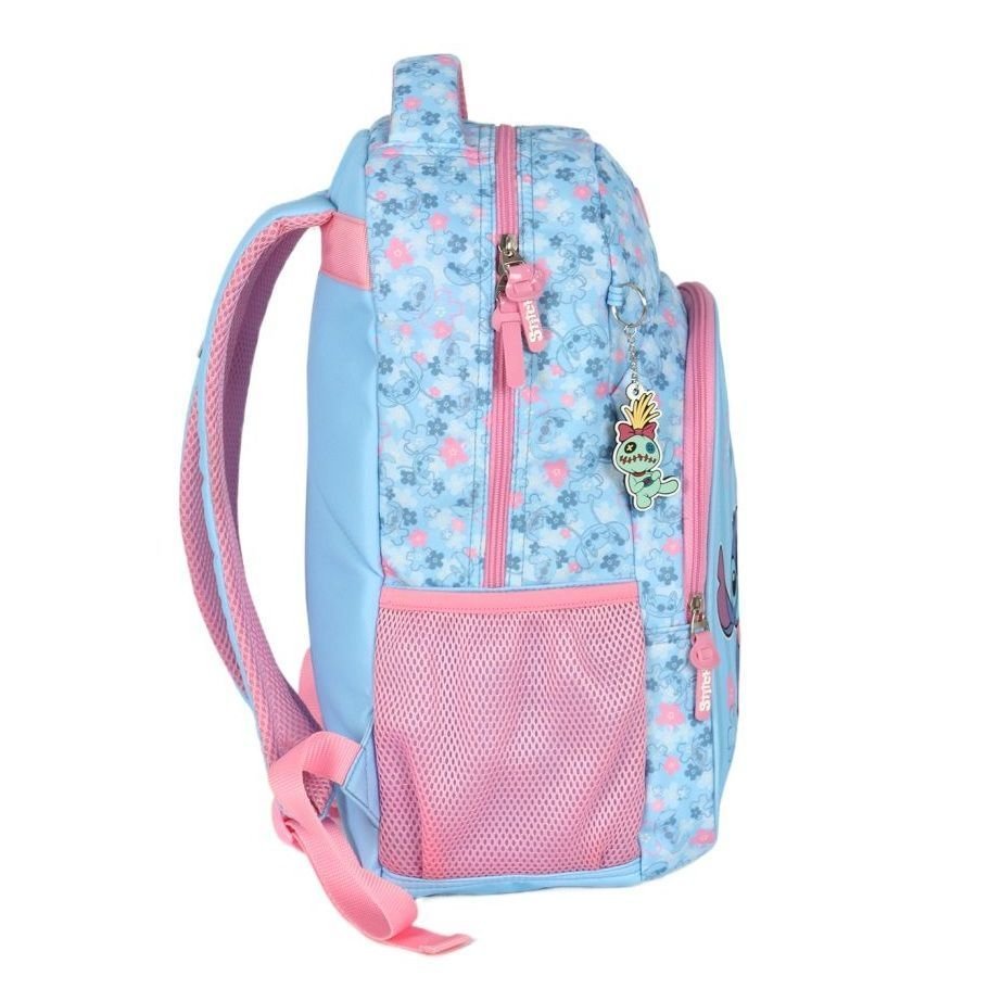 Mochila De Costa Infantil Escolar Stitch Angel Flower Luxcel - Imagem 4