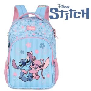 Mochila De Costa Infantil Escolar Stitch Angel Flower Luxcel