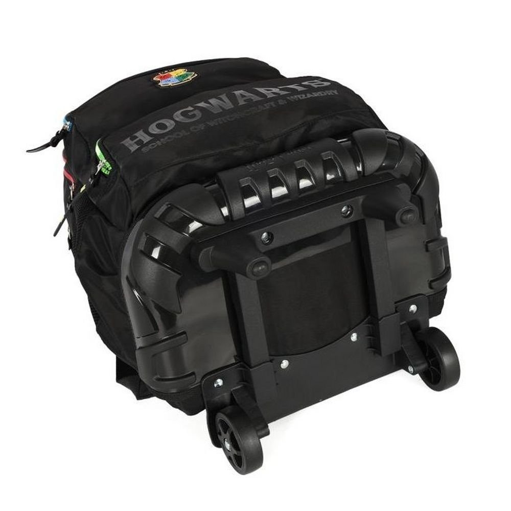Mochila De Rodinha E Alca Harry Potter Hogwarts Preto Luxcel - Imagem 6