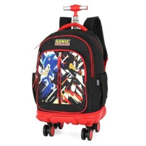 Mochila De Rodinha E Alca Sonic Desafio Preto Luxcel