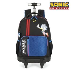 Mochila De Rodinha E Alca Sonic Jumping Preto Luxcel