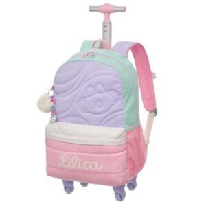 Mochila De Rodinha E Alca Tubo Lilica Ripilica Lovit Creamy