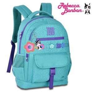 Mochila de Costas Rebecca Bonbon Flower Power Verde RB26235