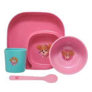 Kit Refeicao Infantil 4 Pecas Kouii Patrulha Canina Skye