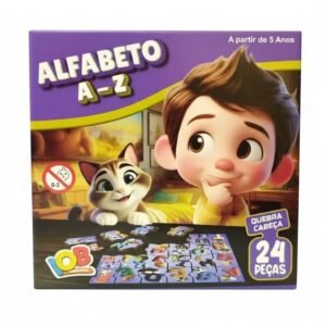 Jogo Pedagogico Educativo Alfabeto A-Z 24 Pecas +5 Anos IOB